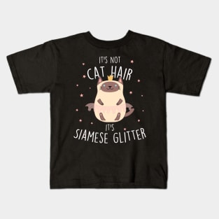 Siamese Cat Glitter Kids T-Shirt